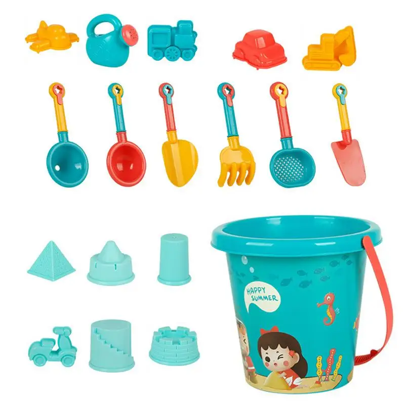 

Beach Toys For Kids 18pcs Beach Toys With Thickened Design Thickened Design Beach Toys Including Sand Bucket Shovel Set Sand