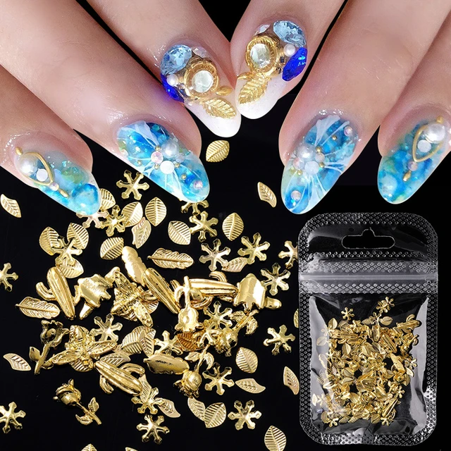 2 Boxes Ocean Nail Charms Summer Nail Art Rhinestones Natural Starfish Nail  Charm Shell Nail Art Charms Conch Seashell Nail Studs Abalone Flakes Sea