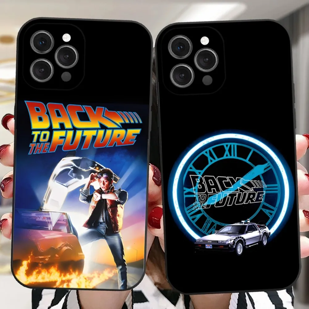 coque de téléphone film retour vers le futur, étui en silicone souple pour iphone 16,15,14,13,12,11 plus,pro,max, poly, xs,x,7,8 plus,se,mini
