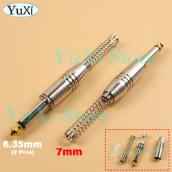 Premium 1/4 Inch Audio Connector Plug - Metal Stereo & Mono Adapter for Amplifiers and Microphones (TS 6.35 7MM)