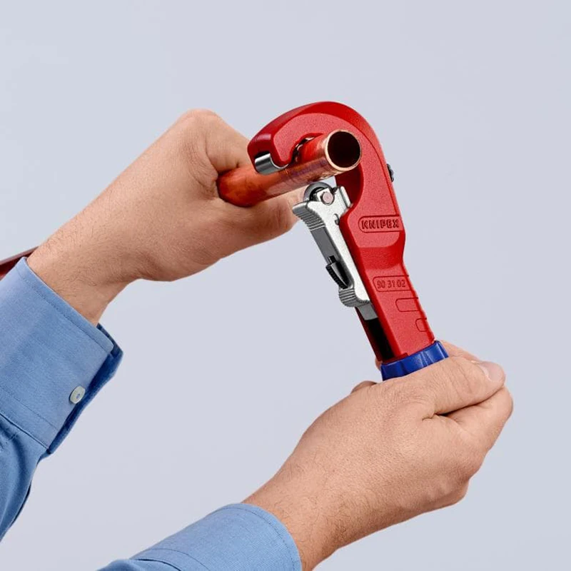 KNIPEX 90 31 02 SB TubiX 파이프 커터 180mm 퀵 락 구리 황동 스테인리스 스틸 커터 6 - 35mm (셀프 서비스 카드/블리스터 포장)
