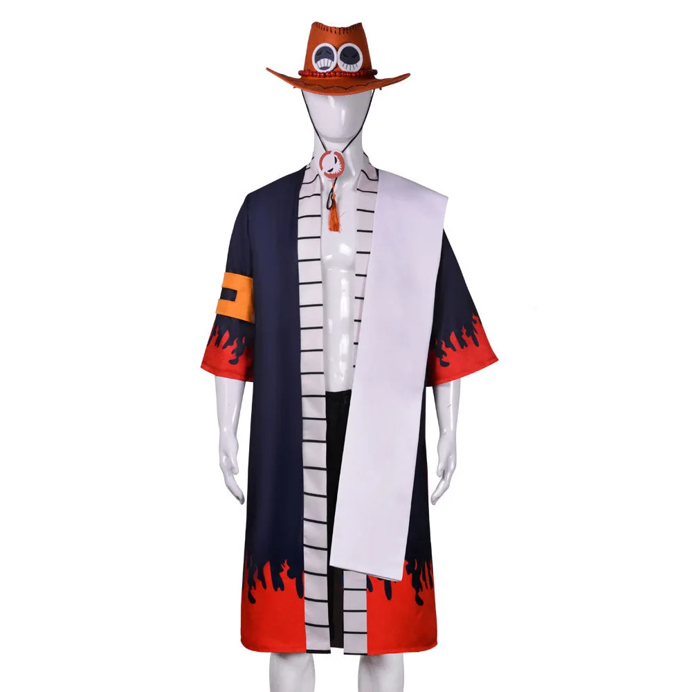 

Anime Cloths Cosplay Portgas·D· Ace Kimono Man Costume