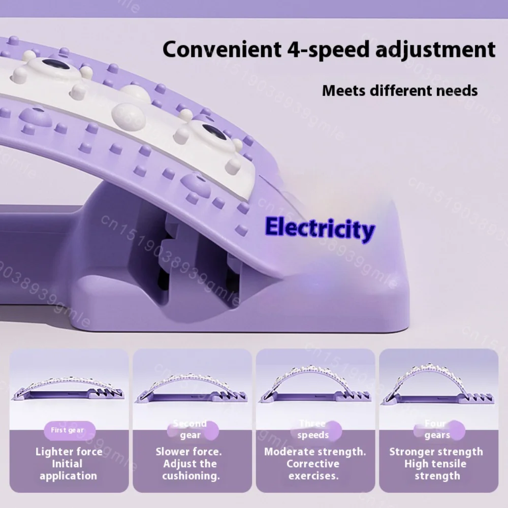 Back Stretcher Adjustable Height Massager for Waist Neck Fitness Lumbar Cervical Spine Cervical Spine Support Massager Equipment