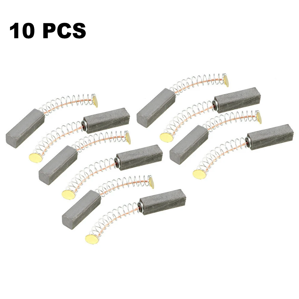 10pcs Carbon Brushes Kit For Electric Motors 20mm X 6mm X 6mm Replacement Part Carbon + Metal High Quality Brushes