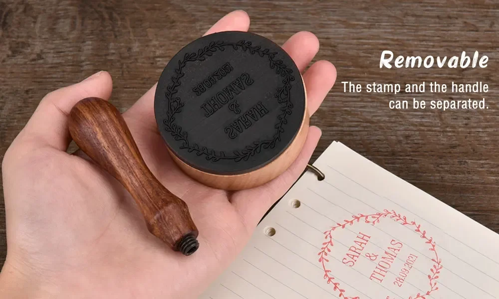 Custom Rubber Stamp for Cup – Personalized Wooden Handle Seal with Clear Logo – Ideal f... - SKU CRS12353 - UGI Packaging