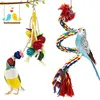 Bird Toy Combination Set Swing Cotton Rope Standing Stick Biting Bird Supplies Colored Parrot Toy 5