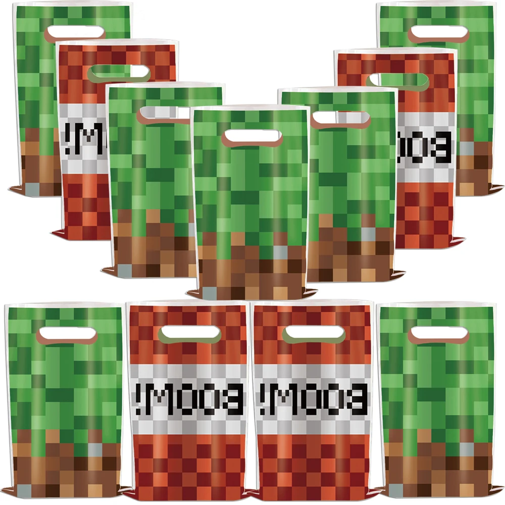 Game Theme Birthday Party Decorations Plastics Loot Bags Candy Gift Bag 10-30pcs