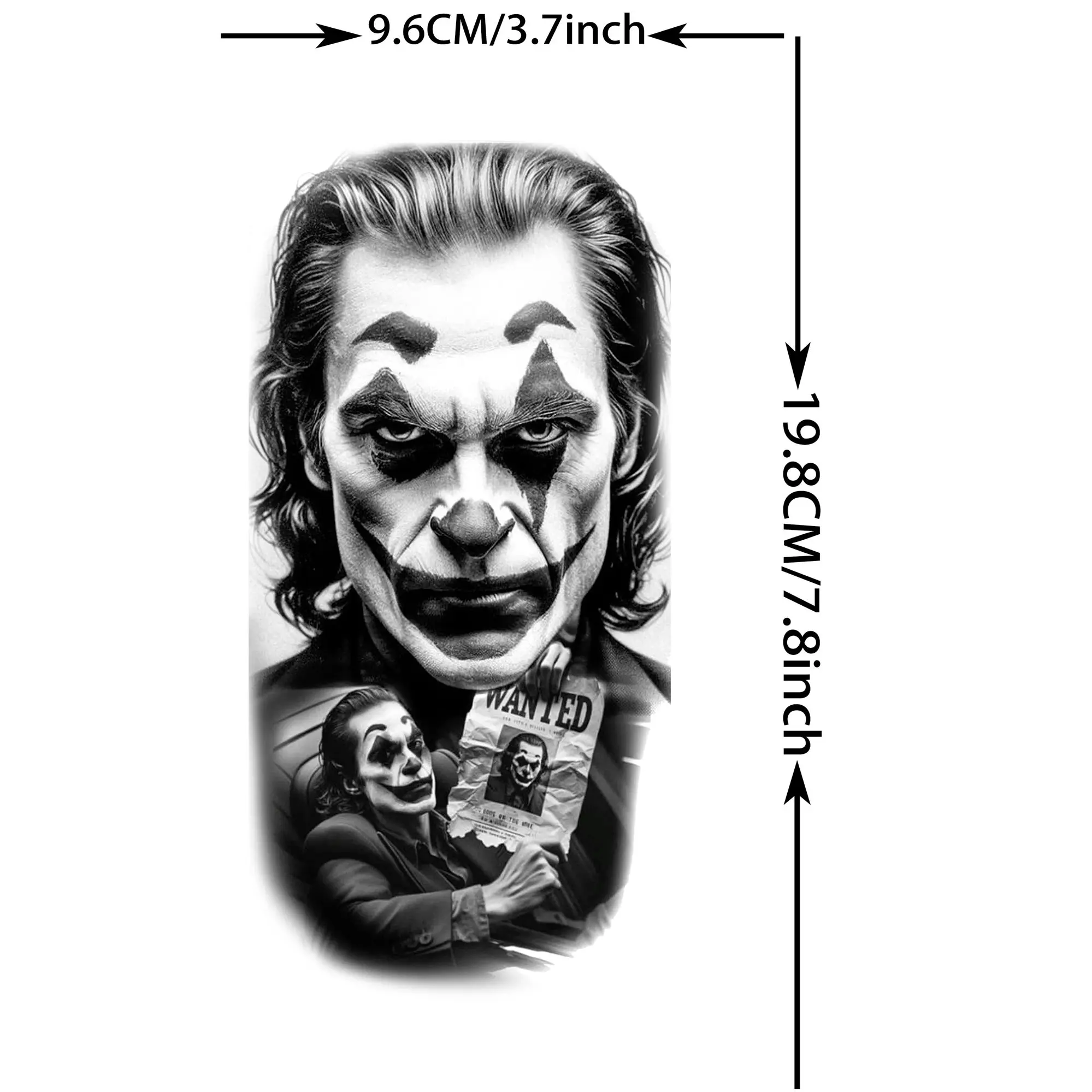 1 Sheet Joker Bad Guy Gangster Temporary Tattoos For Men Women Realistic  Fake Tattoos Waterproof Long Lasting Arm Tatoo Stickers - AliExpress, image size:1999x1999