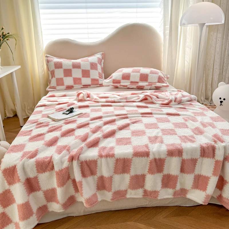 Pink White Panda Fleece Blanket 3