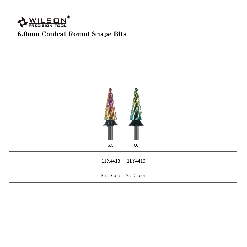 윌슨 6.0mm 원뿔형 라운드 비트 좌우겸용& SC-오른손 전용-SC-6.0 나무 모양 비트 네일 드릴 비트-지르콘 제거용