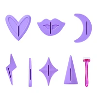 9Pcs Bikini Privates Shaving Stencil Set Female Pubic Hair Trimmer Shaver 1