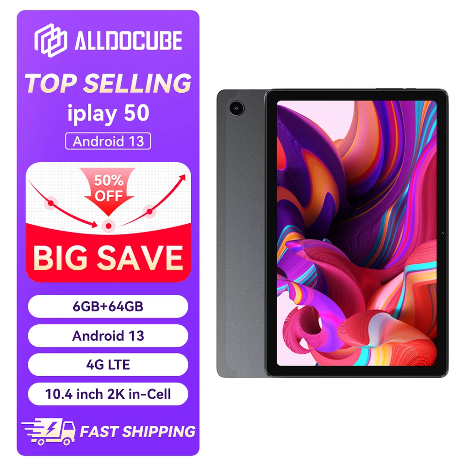Alldocube iplay50 10.4'' Tablet 6GB RAM 64GB ROM UNISOC T618 Octa