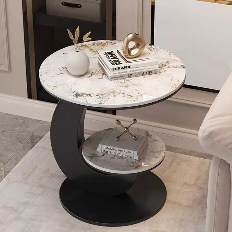 

Round Metal Coffee Tables Luxury Aesthetic Italian Modern Side Table Mobile Bedroom Design Mesa De Centro Furniture For Home