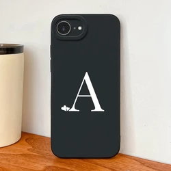 Simple Heart Letters Liquid Silicone Phone Case - Soft, Smooth, High - Quality Back Cover in Elegant Design - iPhone 17 e (TYB - 7A)