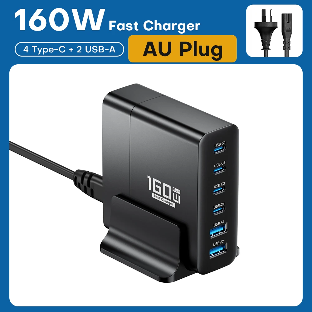 USB desktop surface charger type C, W, GaN, fast charger for iPhone devices, and Xiaomi, and S23, and Macbook, and iPad, and PPS, and PD, and QC4.0, and QC4.0, and Macbook