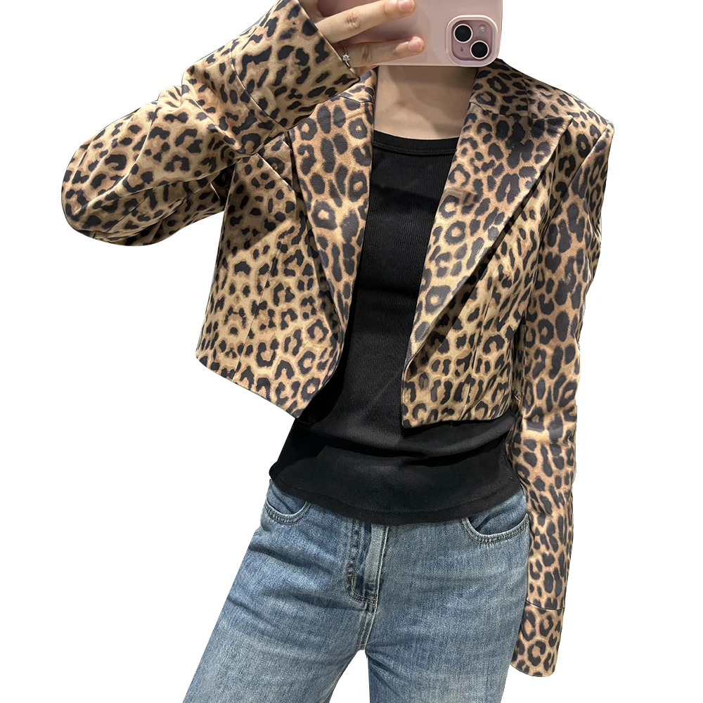 Jacket Outfit Cheetah Leather Jacket Vicki Leopard Leather