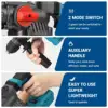 Drillpro 26MM Brushless Electric Hammer Drill Multifunctional Rotary Cordless Rechargeable Power Tools For  18V Battery 3