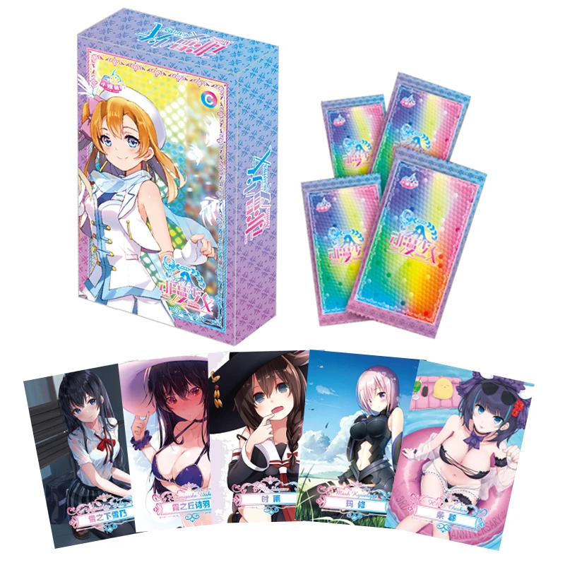 

1/4/12BOX Anime Beauties/Goddess Story Collection Cards Playing Board Games Carts Paper Toys For Kids Anime Gift Table Brinquedo