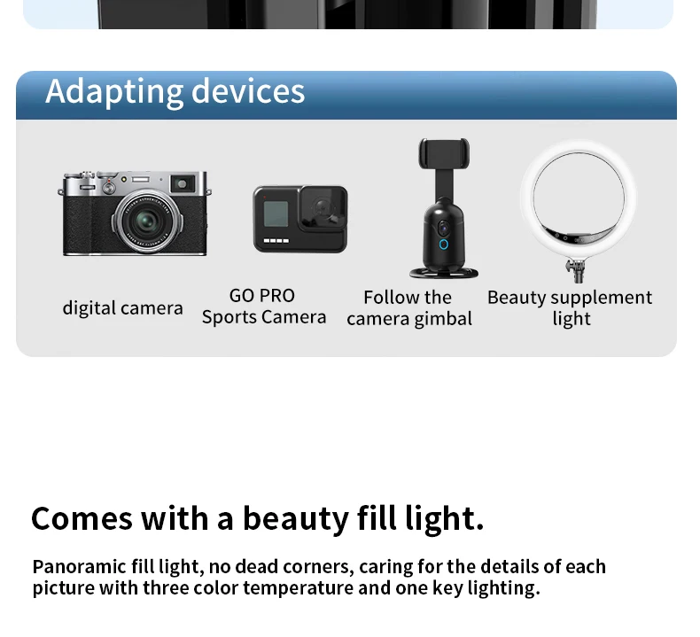 Ai Phone Tripod With Auto-rotation And Remote Control For Vlogging_voghion.com