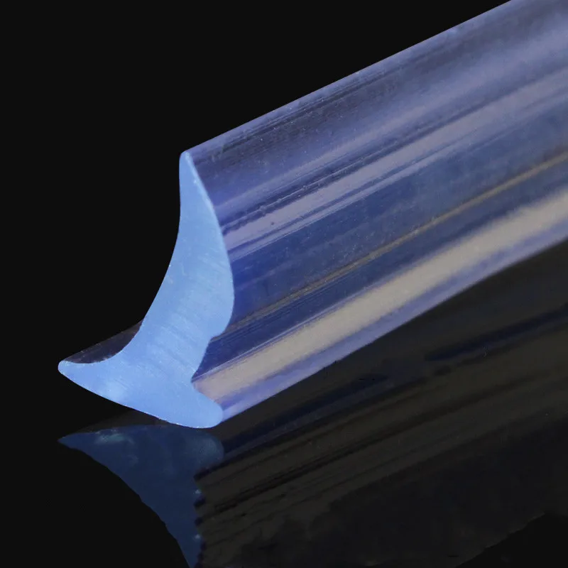 1M Window Glass PVC Transparent fixed Seal Dustproof Sound insulation Bathroom door Weatherstrip Home Hardware Sealing strip window seal strip