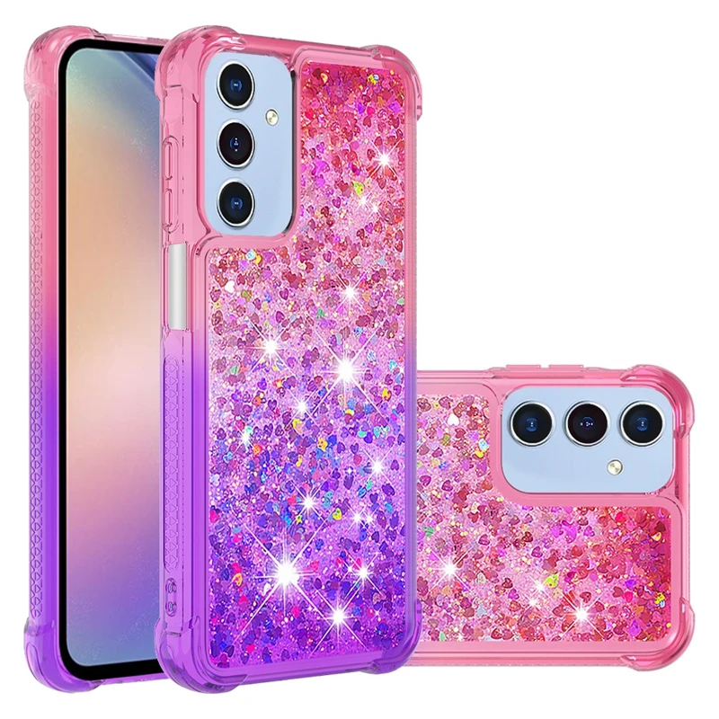 Glitter Dynamic Liquid Phone Case - Universal Compatibility for Samsung Galaxy Series