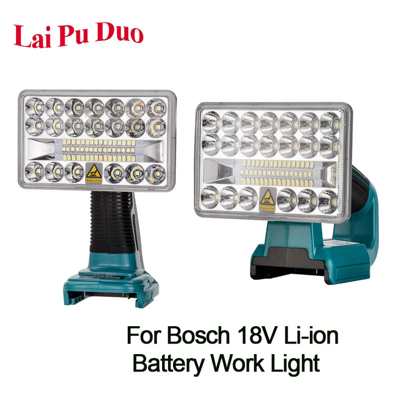 BAT609 Replace for Bosch 18W Tool Light LED Light Work for Bosch 18V Li-ion Battery with USB Work BAT618 BAT609G