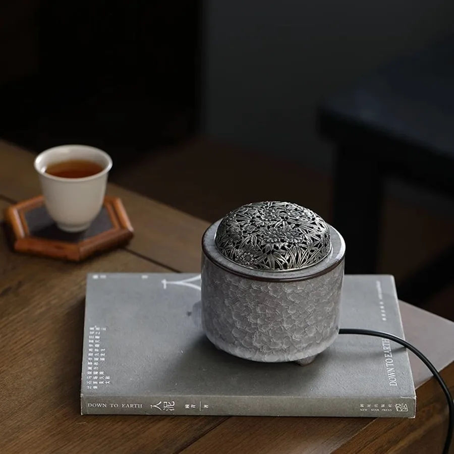 

Modern Incense Burner Ornament Oriental Gift Electric Incense Burner Minimalistic Portable Round Norse Porte Encens Home Decor