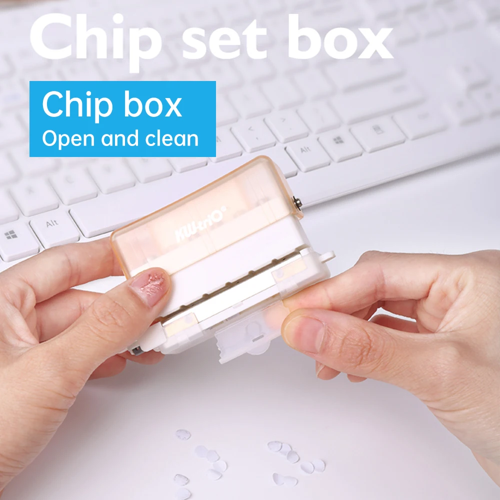 Mini 6-Hole Paper Punch Handheld Plastic Hole Puncher Capacity 2 Sheets for A4 A5 B5 for Notebook Scrapbook Diary Binding YH71