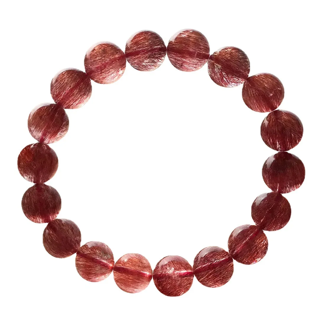 Natural red, black, and purple super seven color bracelets with top-notch crystal scattered beads are worth collecting