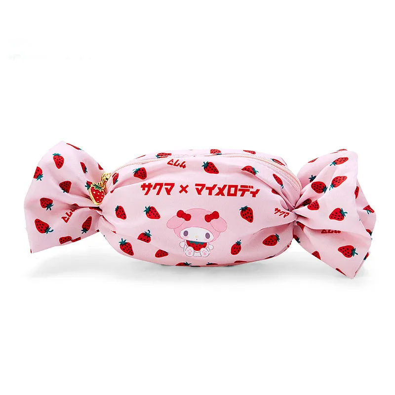 

Sanrio Cartoon Kuromi Lipstick Bag Cinnamoroll My Melody Hello Kitty High-value Strawberry Candy Shape Carry-on Cosmetic Bag