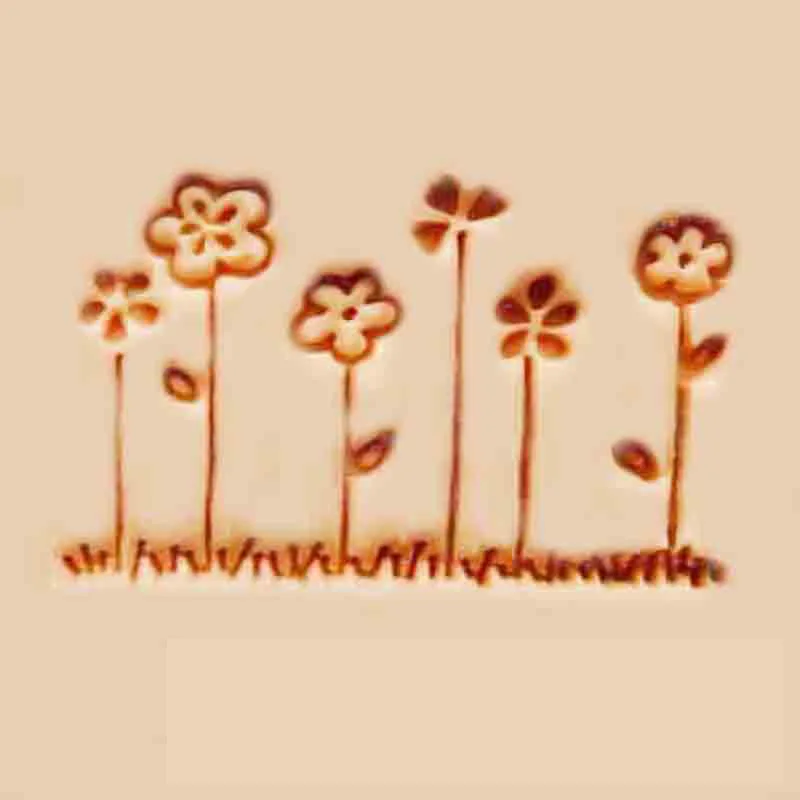 Handmade Soap Stamp Plant Flowers Heart Pattern Organic Natural Seal Soap Making Tools