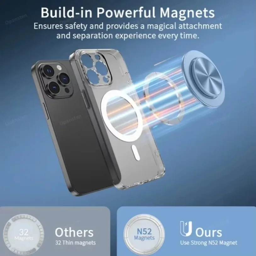 52 Magnet Magnetic Folding Mobile Phone Grip Holder Socket Pocket For Magnetic iPhone Samsung Safe Ring Finger Expanding Stand