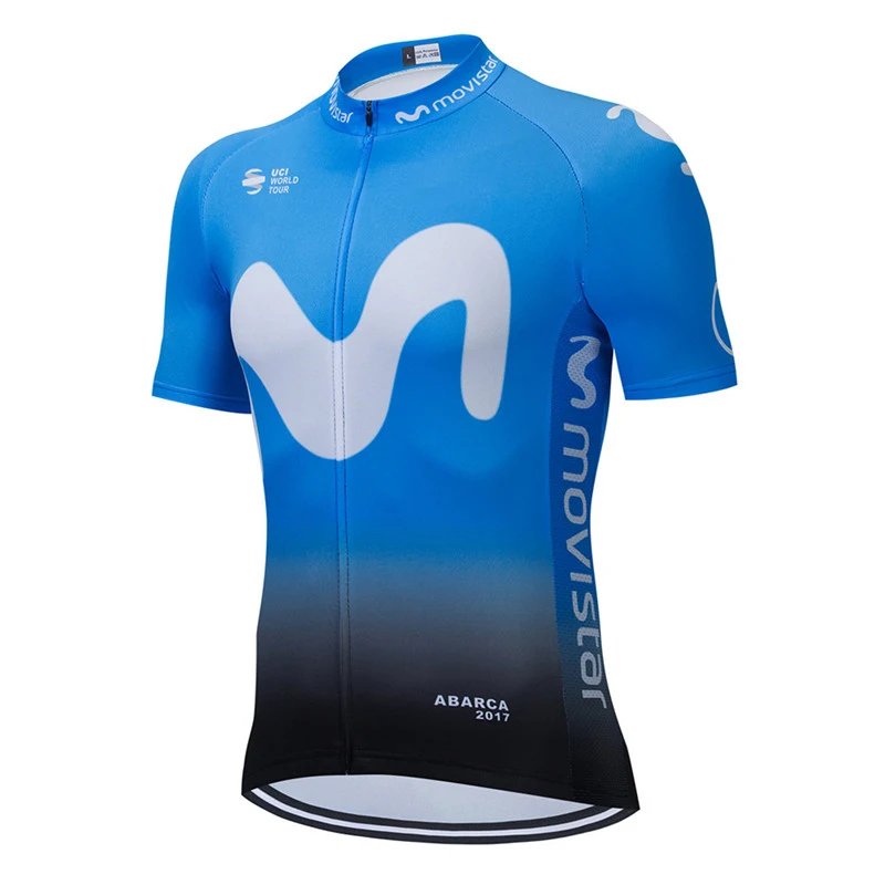 thumbnail image 1 of 2025 Movistar nuevo equipo profesional Ciclismo Jersey Ropa verano transpirable Bicicleta Ropa Mallot Ciclismo Hombre, 1 of 5