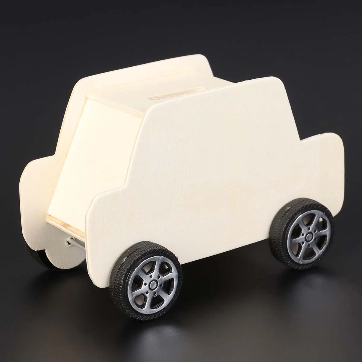 Wooden Car Shaped Coin Bank Kids Diy Crafts Money Box Educational Toy Gift Practical Creative Ability Development Wooden Saving 4