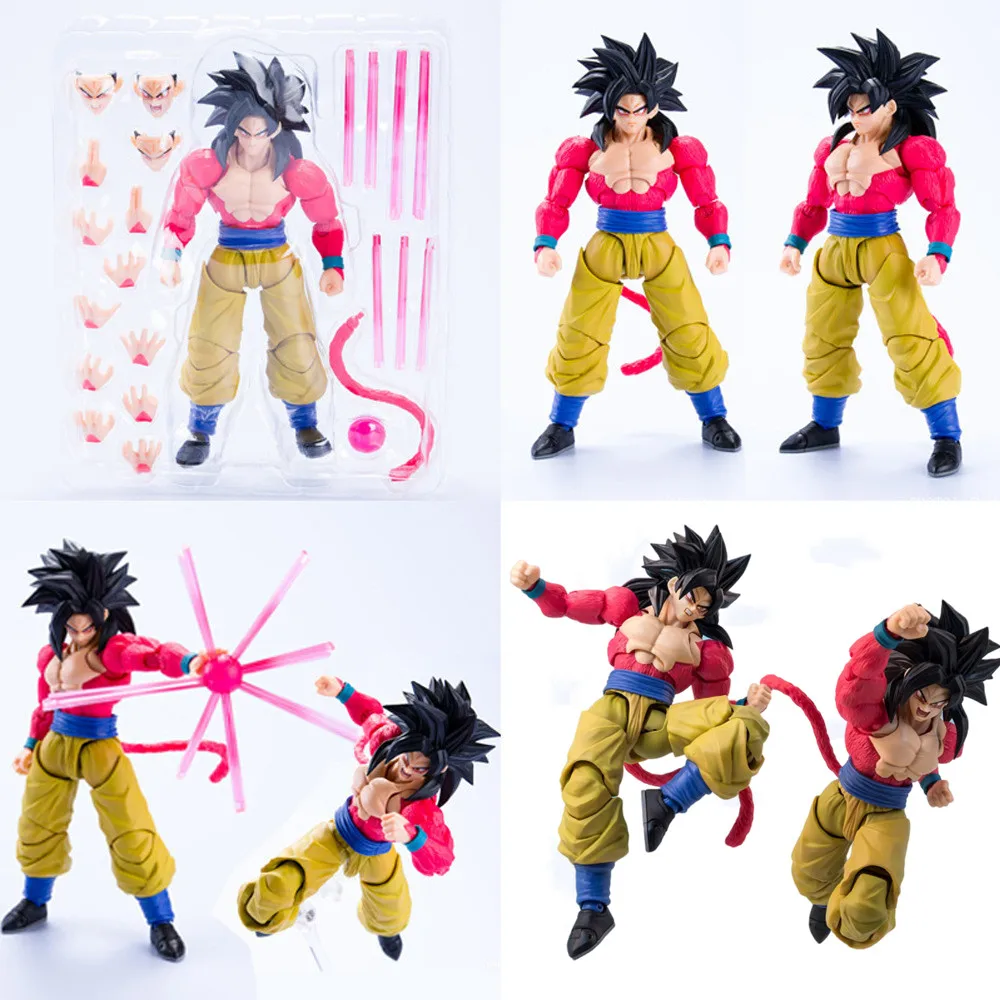 Correctamente proyector Email Anime Figure Dragon Ball Z Son Goku Shf Super Saiyan 4 Action Figure Pvc  Toys Juguetes Dbz Collector Figma Kids Gift Model 16cm - Action Figures -  AliExpress