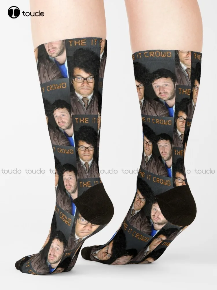 

The It Crowd Moss And Roy Socks Men'S Socks Personalized Custom Unisex Adult Teen Youth Socks 360° Digital Print Hd High Quality