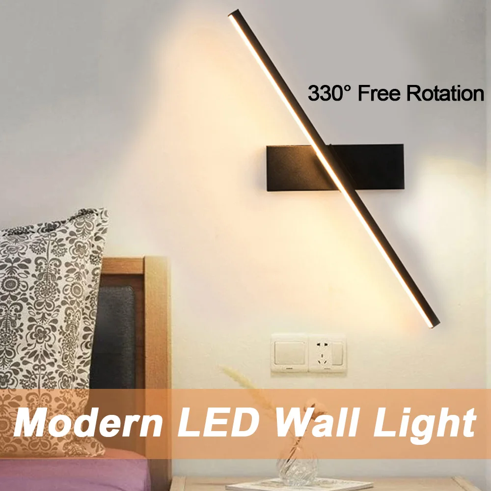 

Modern LED Wall Light Bathroom 330 Rotatable Mirror Lamp for Bedroom Living Room Indoor Wall Sconces Hallway Lighting Fixture