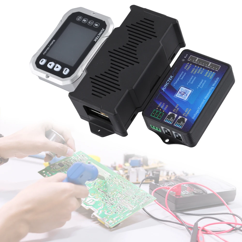 

Battery Monitor Bluetooth-Compatible 0-120V 400A VA Coulomb Meter APP Control 2.4inch HD Color Display for RV Car Golf Cart Boat