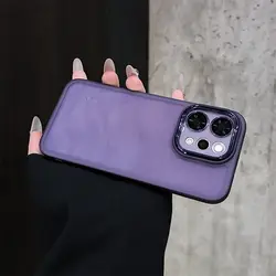 Premium Silicone TPU Case with Built - In Lens Protector - Shockproof Bumper Cover for VIVO S50 (PURPLE)