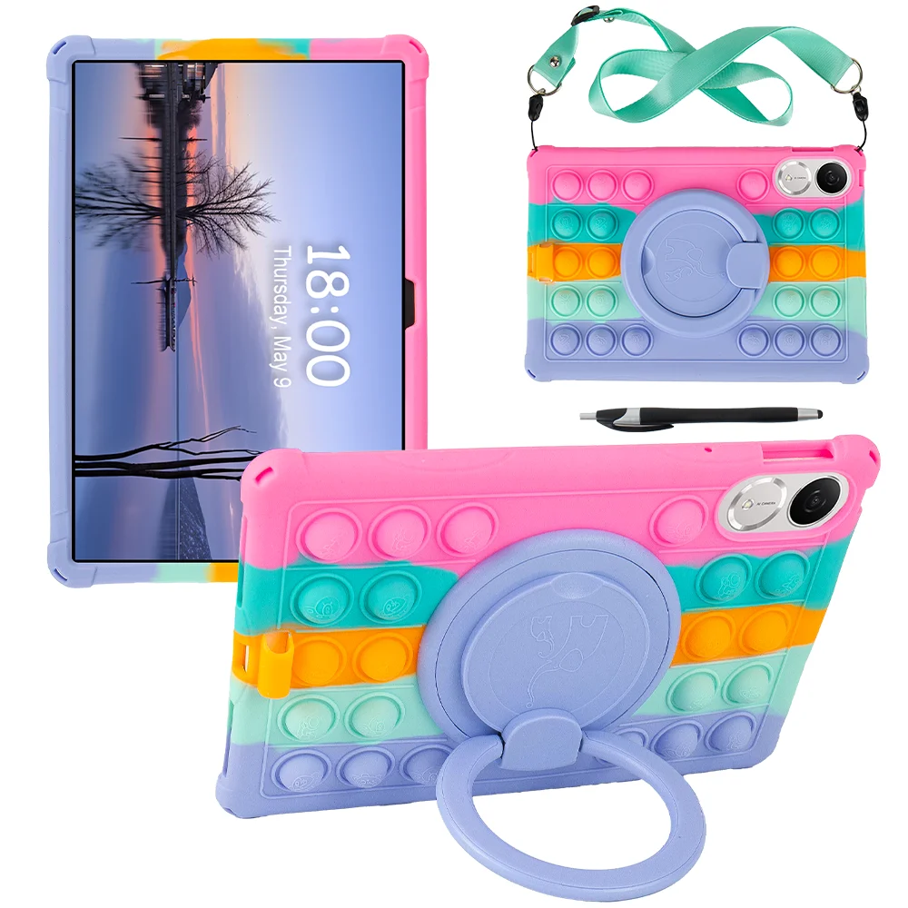 Universal 360° Rotating Handle Grip Stand Tablet Case Cover