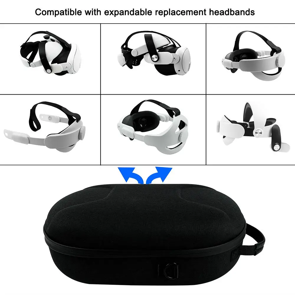 

Portable EVA Travel Strap Storage Bag for Meta Quest 3 Case Box with shoulder strap E5O6