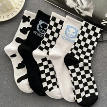

1Pair Kawaii Cute Socks Women Men Zebra Pattern Soft Breathable Cotton Socks Medium-High Casual Funny Socks Fashion Gifts