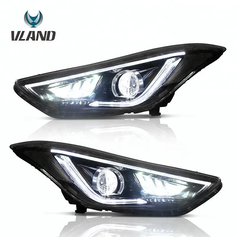 

VLAND LED Car Head Lights Fifth generation Avante Facelift 2012-2015 Headlights Auto Lamps For Elantra Headlamp