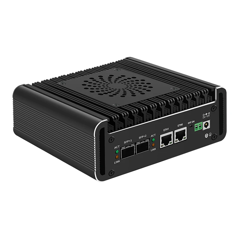 Fanless Intel I3 N305 N355 Industrial Mini PC Micro Firewall Appliance, 2 *i226 LAN Ports 2x10G SFP+ Home Network Pfsense Pc 6