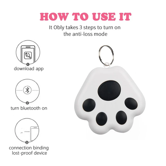 Smart Bluetooth Mobile Phone Alarm Dog Claw Key Chain Pendant Two-way Search Locator Anti Loss Device