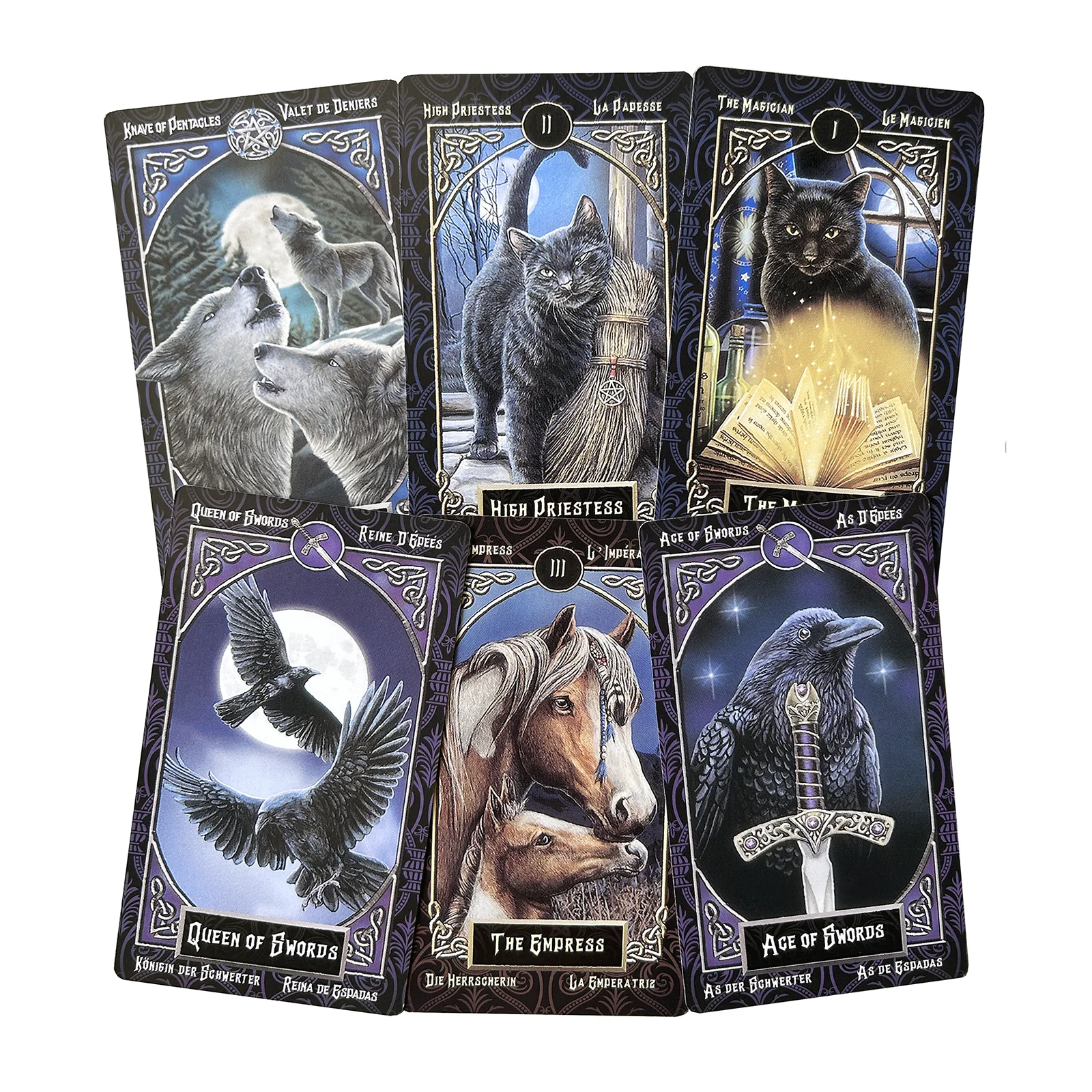 Tarot Cards for Beginners Meanings 12*7 Cm with Guidebook Board Games Bivination Prophet Fortune-Telling Fate Prediction Card.