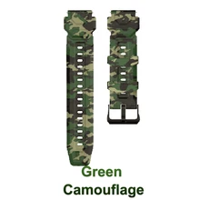  Camouflage Watch Band For C20 Tank M1 Smart Watch Strap 20mm Silicone Replacement Bracelet Camo Black Green Wrist Strap 