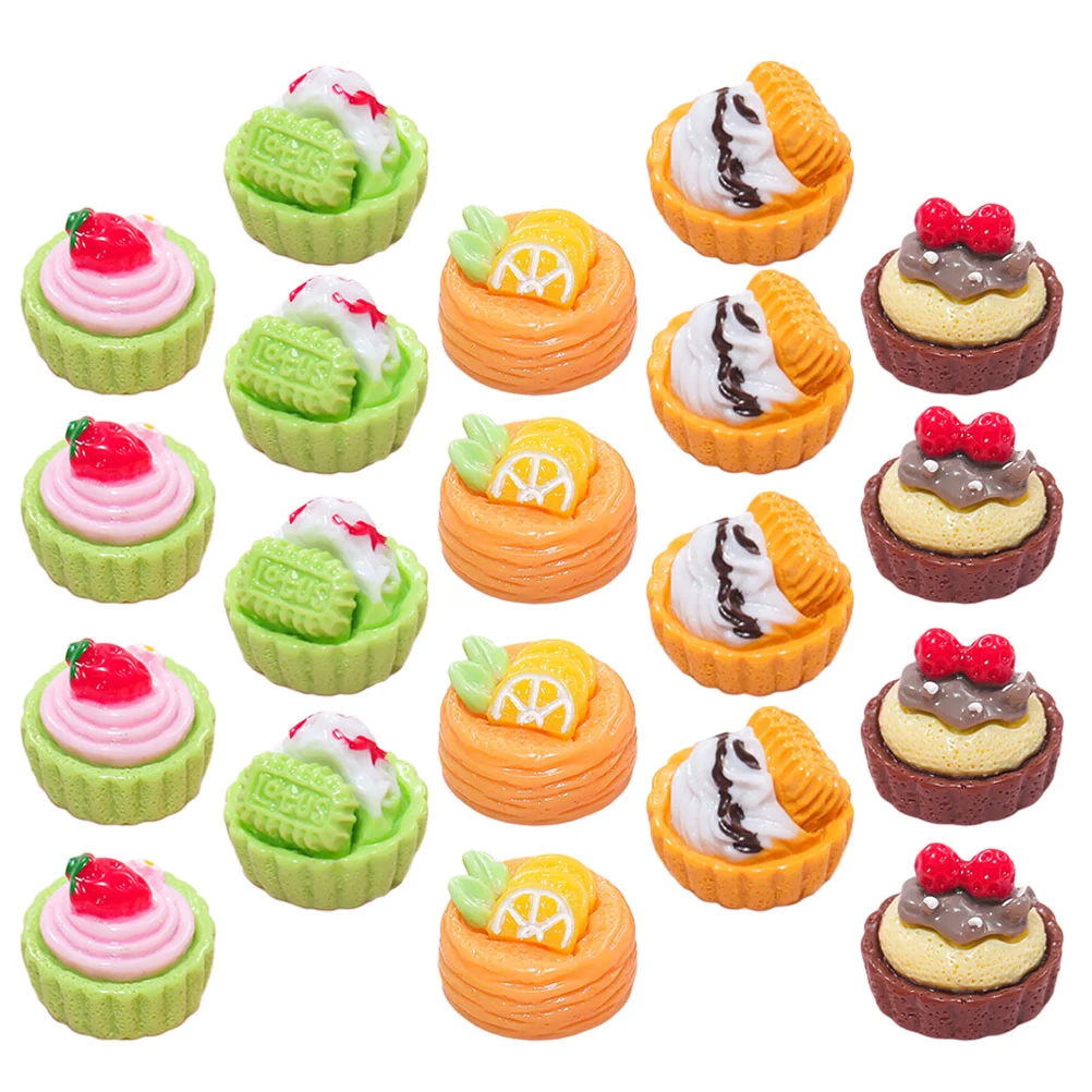 

Miniature Food Doll House Cake Models Trays Fake Dessert Mixed Style Toys Cakes Bread Desserts Snacks Resin Decors