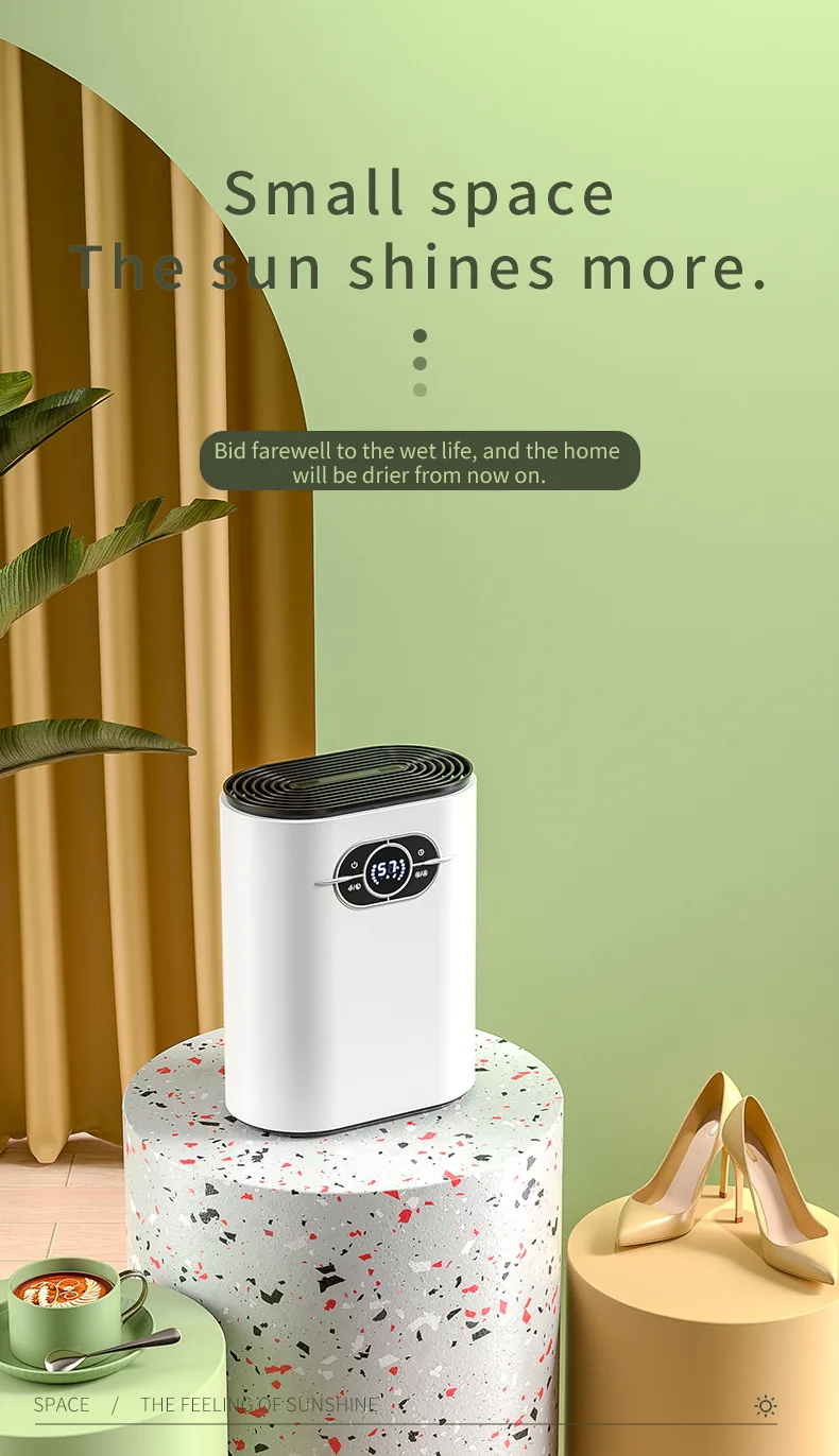 Description Picture 3 of item1.2L Household Dehumidifier Dehumidifier for Home Moisture Absorber Desumidificador Desktop Electric Absorber with LED Display