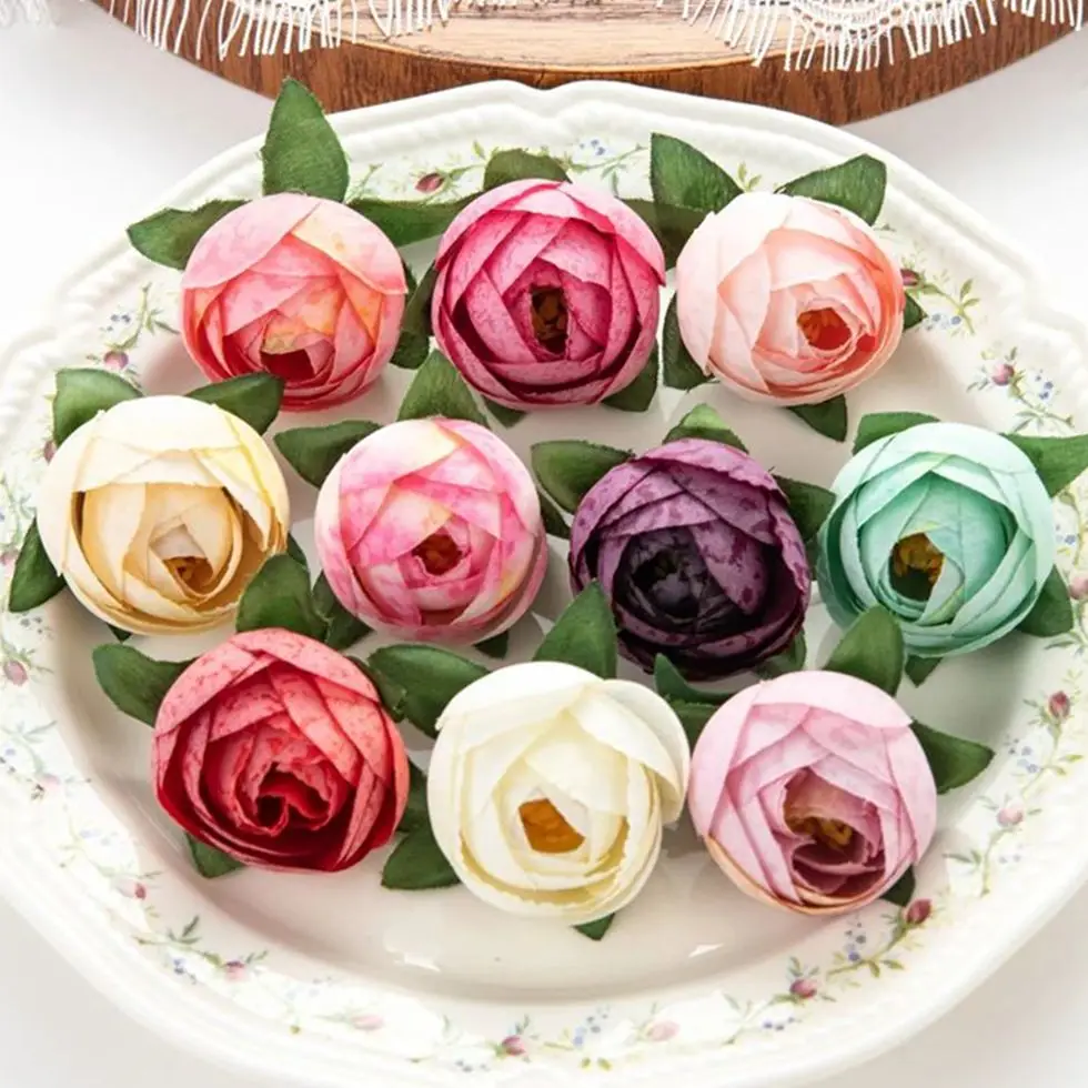Künstliche Seidenblumen Teerosen für Heim, Büro, Party, Festival, Garten, Hochzeit, Brautstrauß, DIY, Bestseller Geschenke